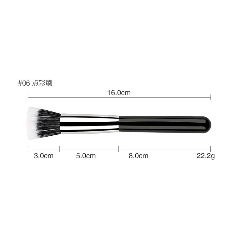 Professional Makeup Brush Set, Wooden Handle Vegan Soft Synthetic Bristles for Full‑Face Foundation Blush Concealer Powder Blending