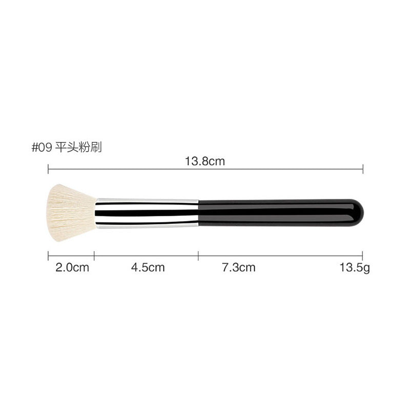 Professional Makeup Brush Set, Wooden Handle Vegan Soft Synthetic Bristles for Full‑Face Foundation Blush Concealer Powder Blending