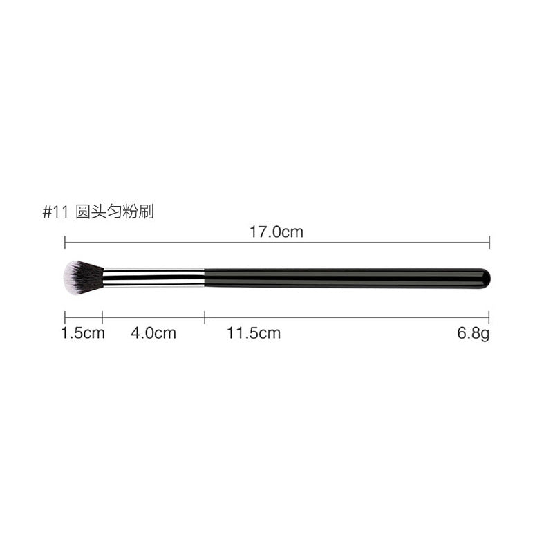 Professional Makeup Brush Set, Wooden Handle Vegan Soft Synthetic Bristles for Full‑Face Foundation Blush Concealer Powder Blending