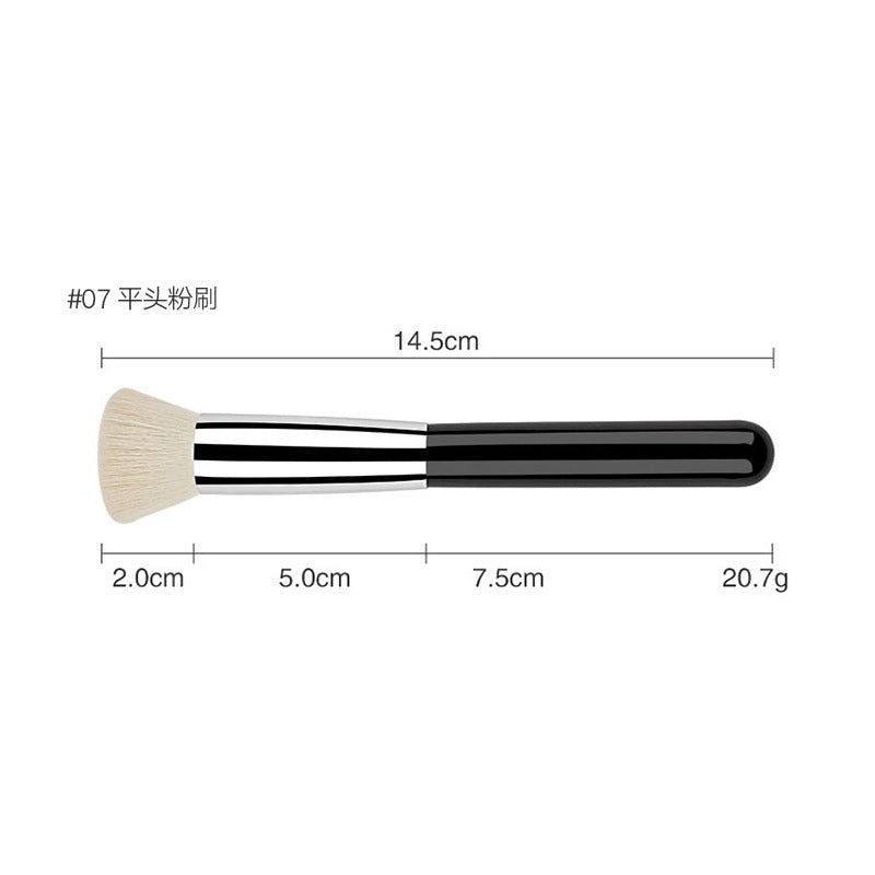 Professional Makeup Brush Set, Wooden Handle Vegan Soft Synthetic Bristles for Full‑Face Foundation Blush Concealer Powder Blending