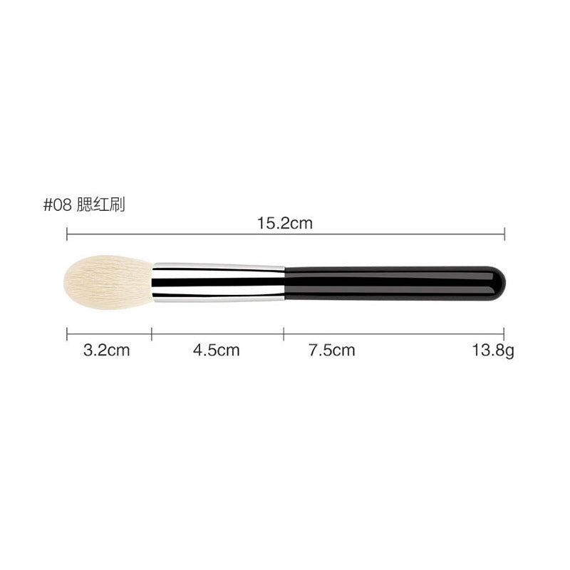 Professional Makeup Brush Set, Wooden Handle Vegan Soft Synthetic Bristles for Full‑Face Foundation Blush Concealer Powder Blending