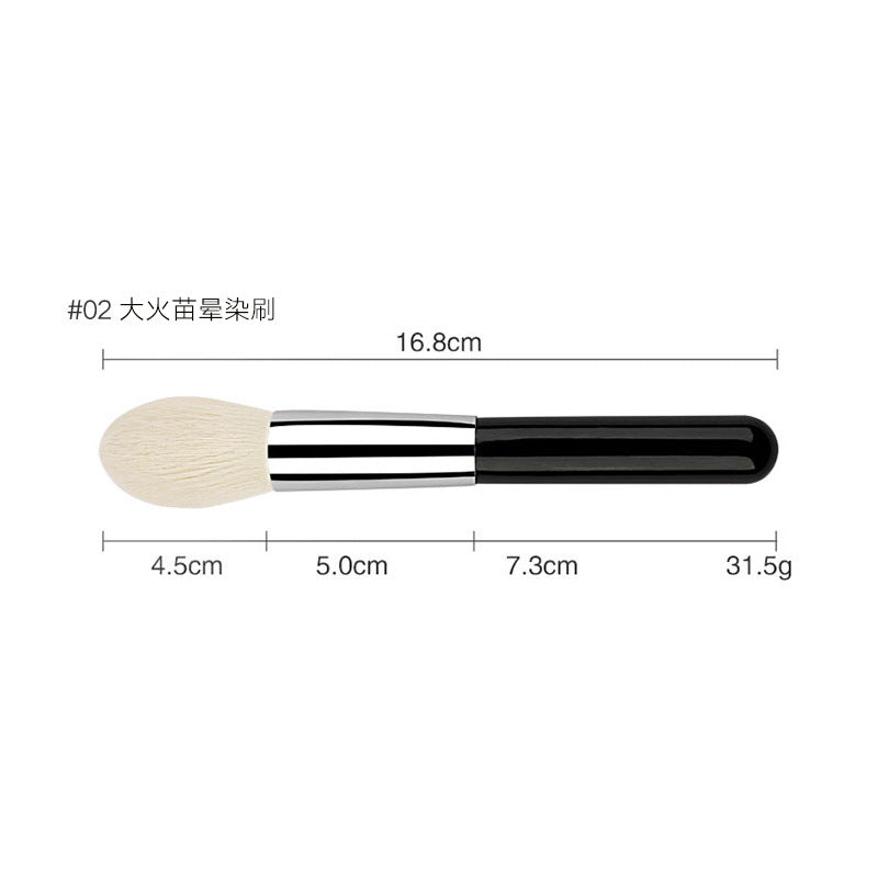 Professional Makeup Brush Set, Wooden Handle Vegan Soft Synthetic Bristles for Full‑Face Foundation Blush Concealer Powder Blending